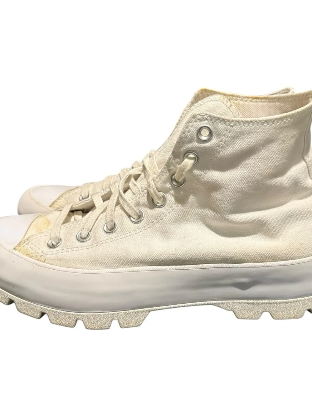Converse Chuck Taylor All Star Hi Lugged High Top White Shoes Women's 10.5